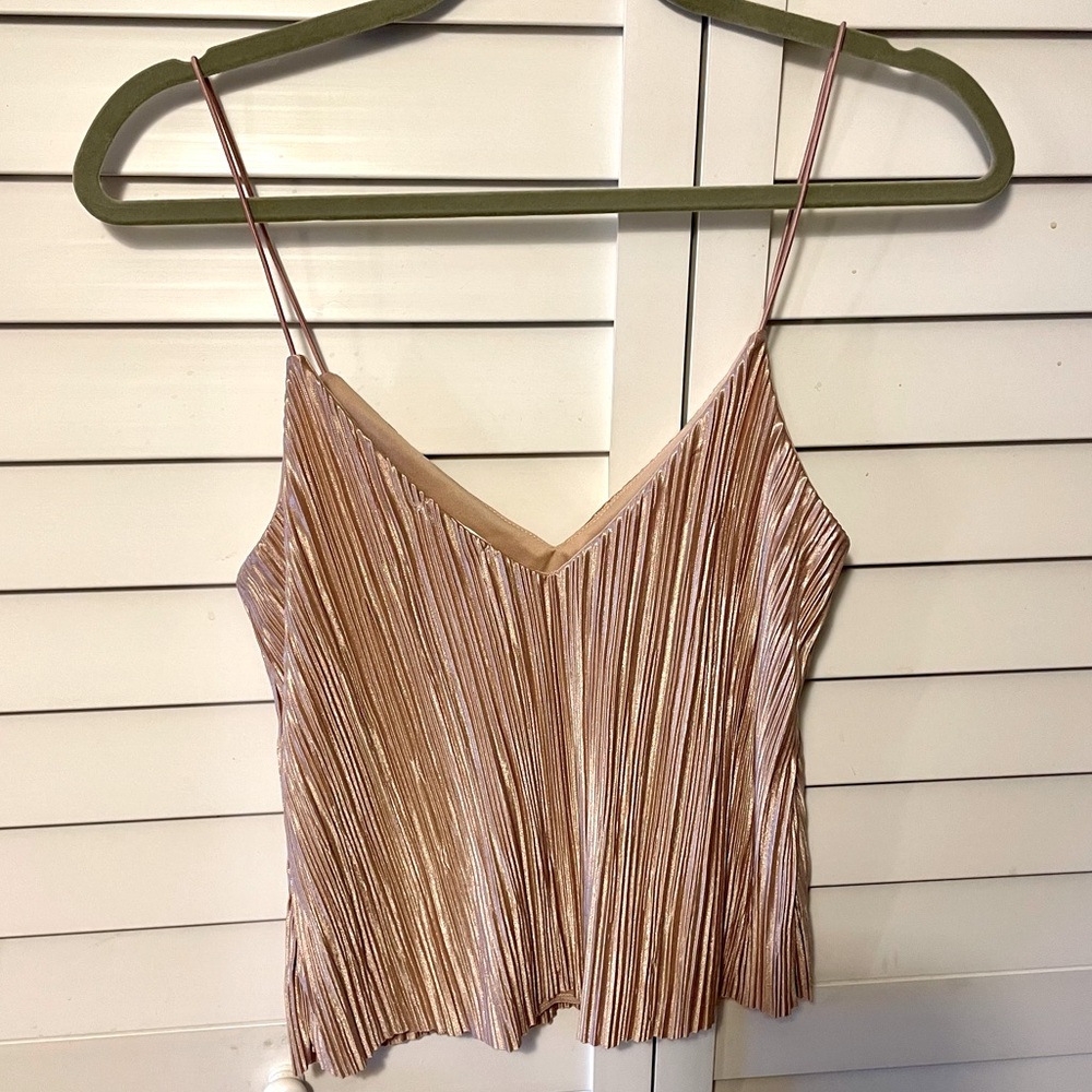 Flowy Ribbed Thin Strap Blouse